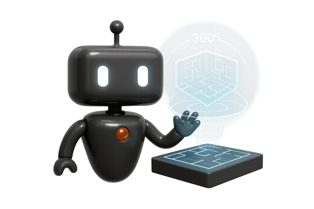 Visualização de um projeto de mapeamento 360